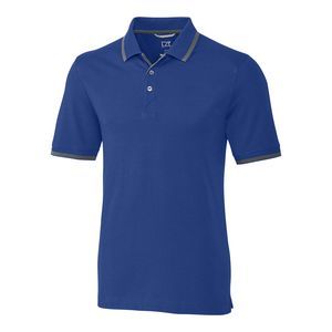 NWT Cutter & Buck Tour Blue Advantage Tipped Polo